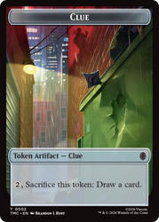 Ooze // Clue Double-Sided Token [Teenage Mutant Ninja Turtles Commander Tokens] Magic: The Gathering