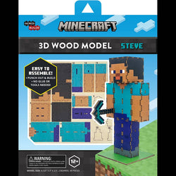 IncrediBuilds: Minecraft: Steve 3D Wood Model Kit