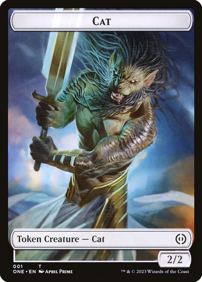 Phyrexian Goblin // Cat Double-Sided Token [Phyrexia: All Will Be One Tokens] Magic: The Gathering