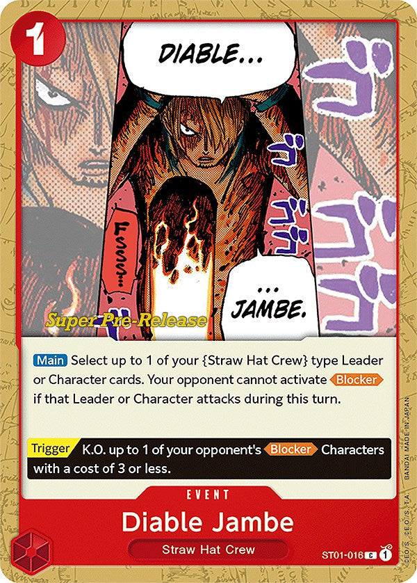 Diable Jambe [Super Pre-Release Starter Deck: Straw Hat Crew] Bandai