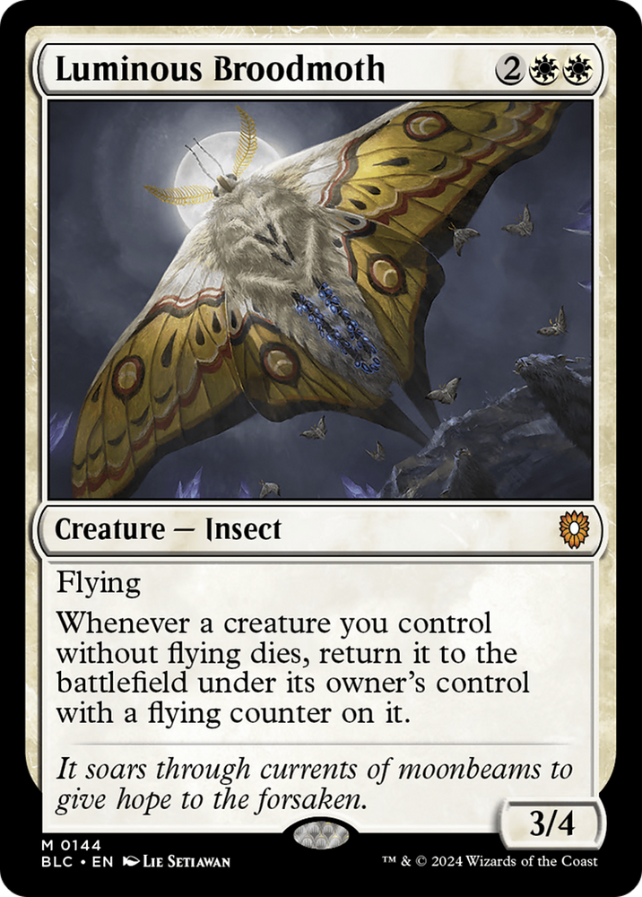 Luminous Broodmoth [Bloomburrow Commander] Magic: The Gathering