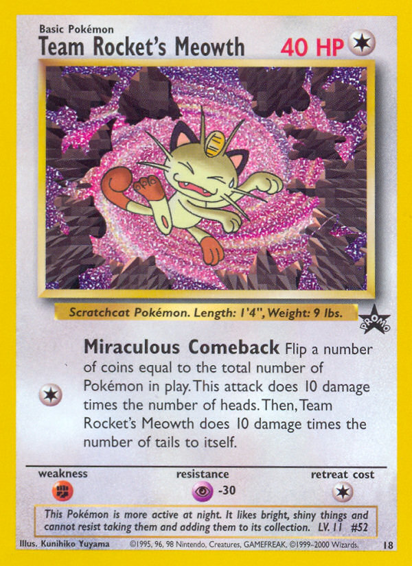 Team Rocket's Meowth (18) [Wizards of the Coast: Black Star Promos] Pokémon