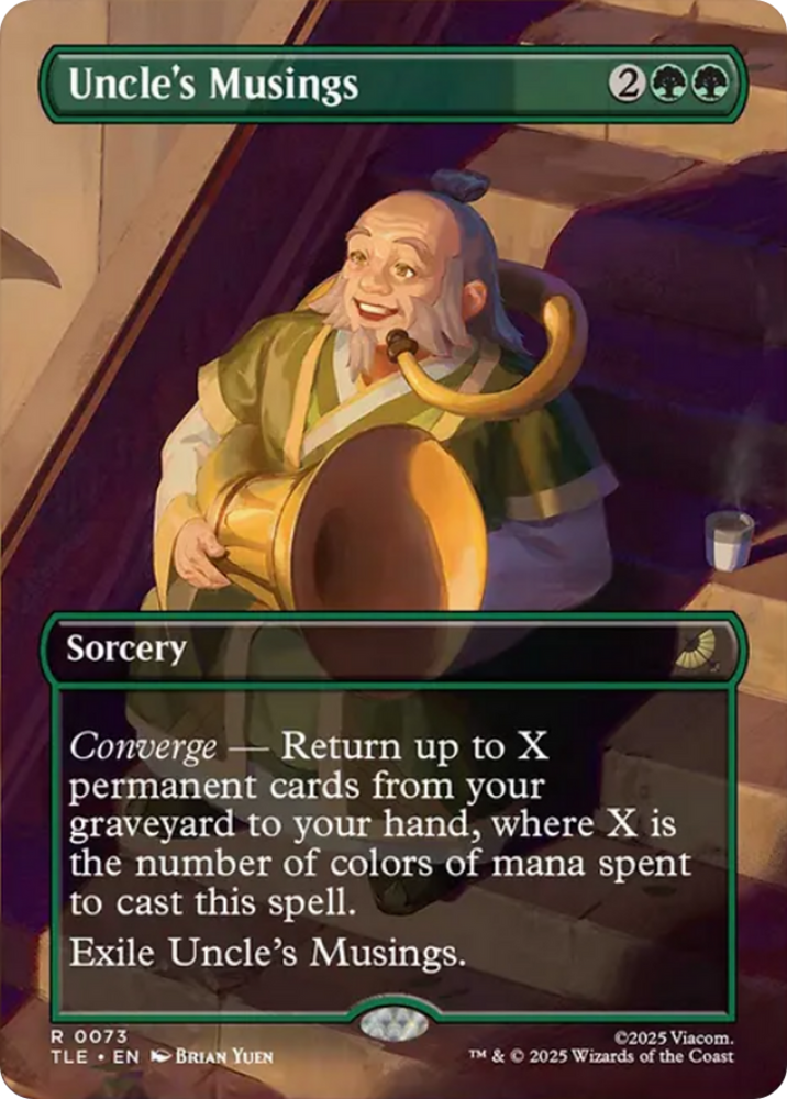 Uncle's Musings (Borderless) [Avatar: The Last Airbender: Eternal-Legal] Magic: The Gathering