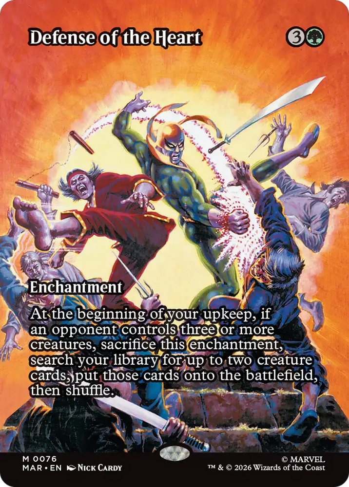 Defense of the Heart (Borderless) [Marvel Universe: Eternal-Legal] Magic: The Gathering