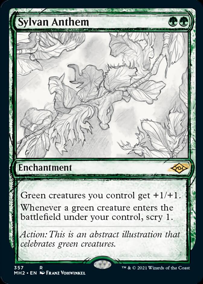 Sylvan Anthem (Sketch) [Modern Horizons 2] Magic: The Gathering