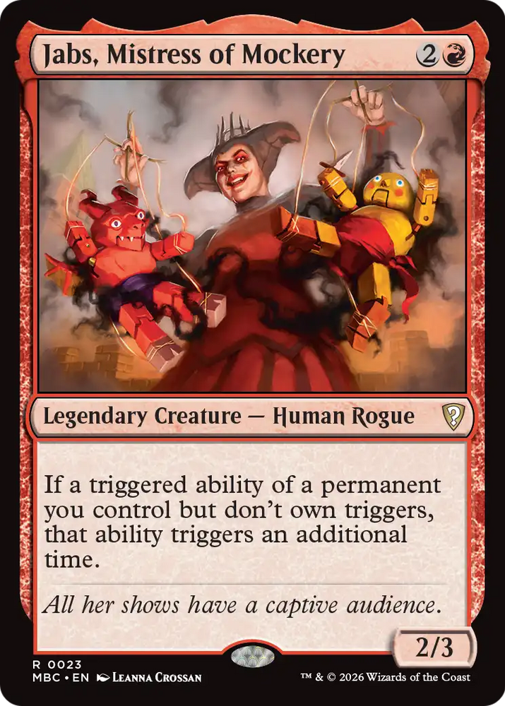 Jabs, Mistress of Mockery [Mystery Booster: Commander Edition] Magic: The Gathering
