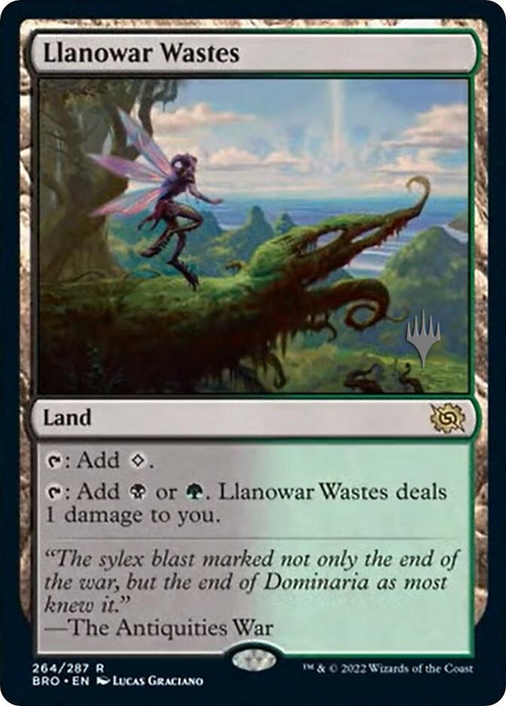 Llanowar Wastes (Promo Pack) [The Brothers' War Promos] Magic: The Gathering