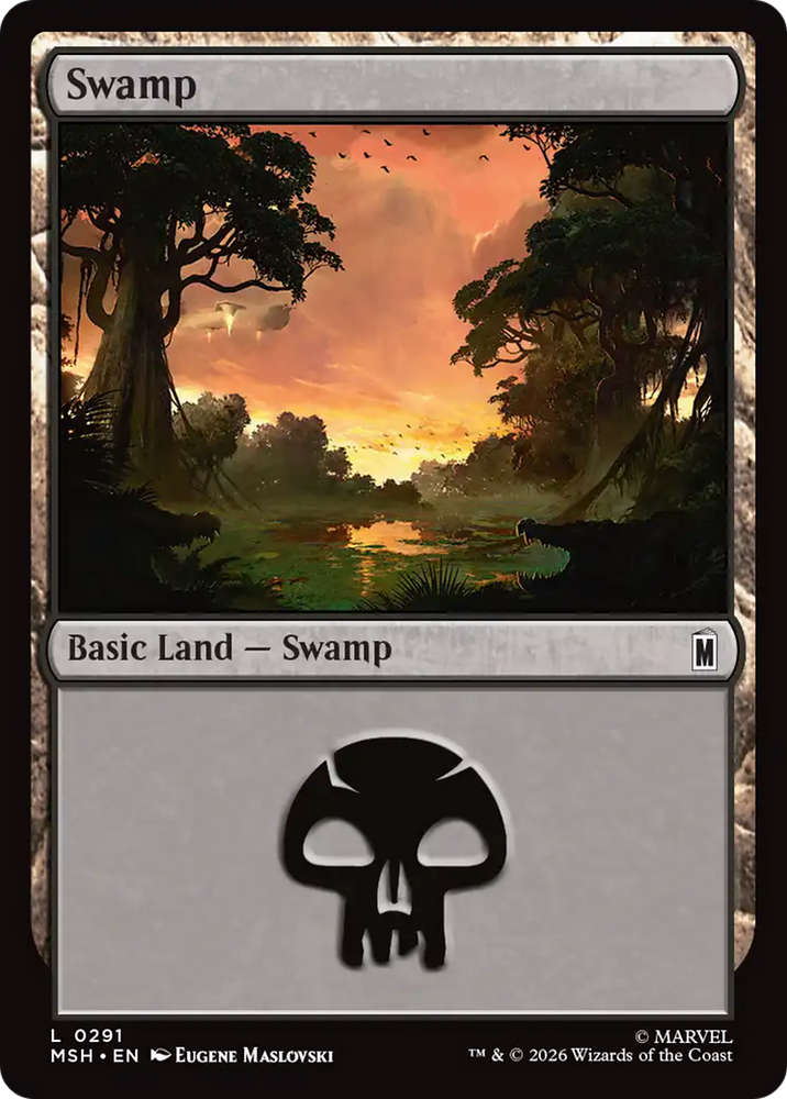 Swamp (0291) [Marvel Super Heroes] Magic: The Gathering