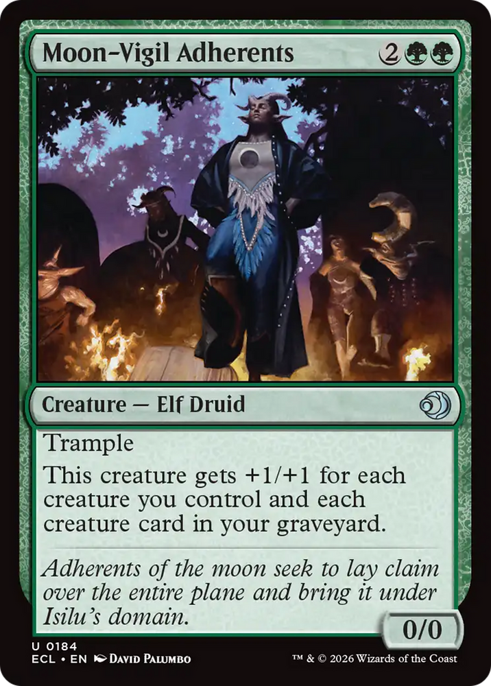 Moon-Vigil Adherents [Lorwyn Eclipsed] Magic: The Gathering