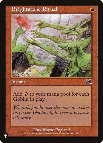 Brightstone Ritual [The List] Magic: The Gathering