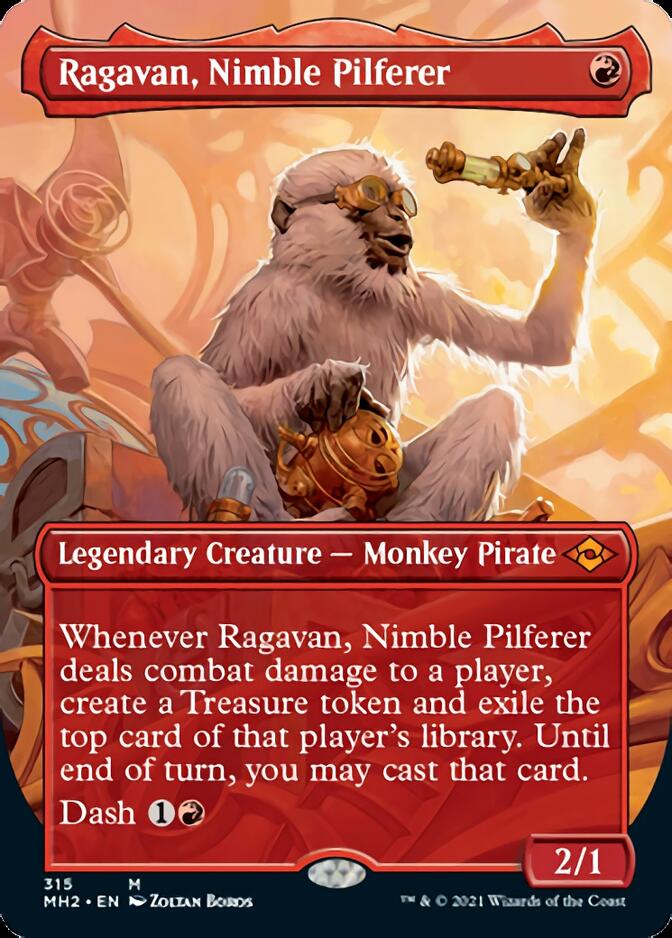Ragavan, Nimble Pilferer (Borderless Alternate Art) [Modern Horizons 2] Magic: The Gathering