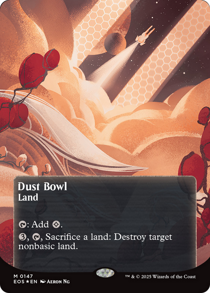 Dust Bowl (0057) (Borderless) (Galaxy Foil) [Edge of Eternities: Stellar Sights] Magic: The Gathering