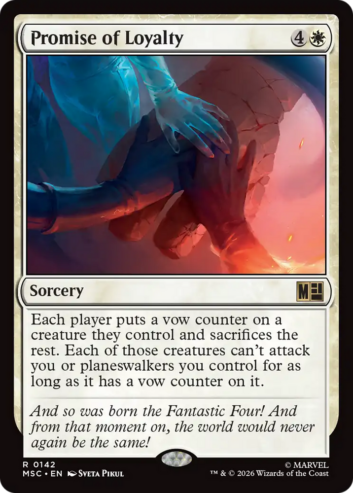 Promise of Loyalty (Surge Foil) [Marvel Super Heroes Commander] Magic: The Gathering