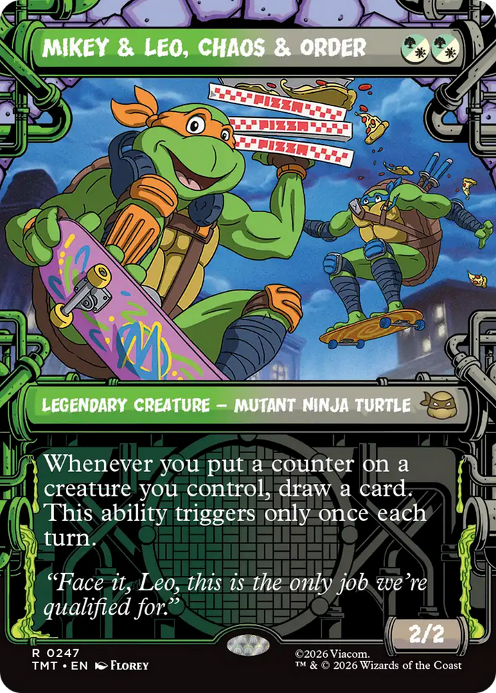 Mikey & Leo, Chaos & Order (Showcase) [Teenage Mutant Ninja Turtles] Magic: The Gathering