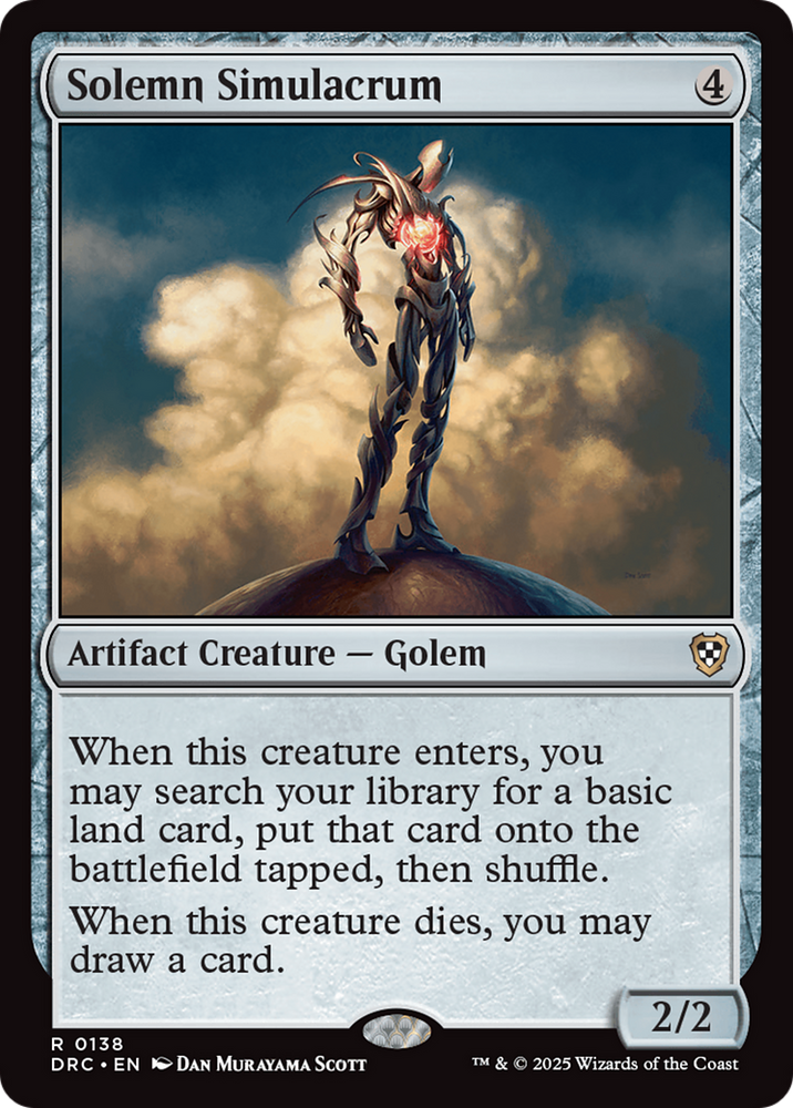Solemn Simulacrum [Aetherdrift Commander] Magic: The Gathering