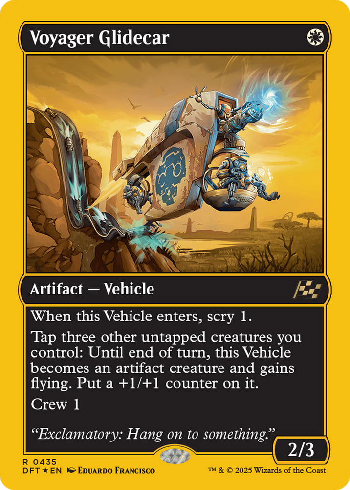 Voyager Glidecar (First-Place Foil) [Aetherdrift] Magic: The Gathering