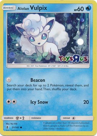 Alolan Vulpix (21/145) (Toys R Us Promo) [Sun & Moon: Guardians Rising] Pokémon