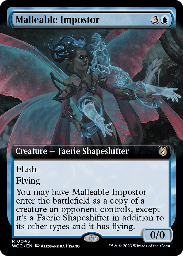 Malleable Impostor (Extended Art) [Wilds of Eldraine Commander] Magic: The Gathering