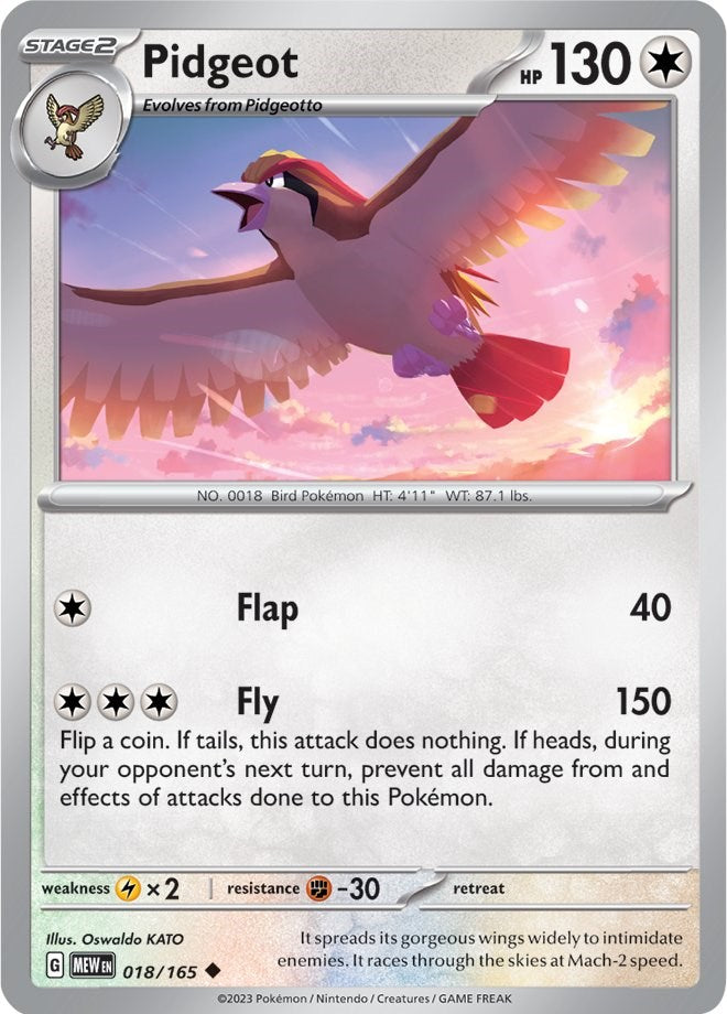 Pidgeot (018/165) [Scarlet & Violet 151] Pokémon