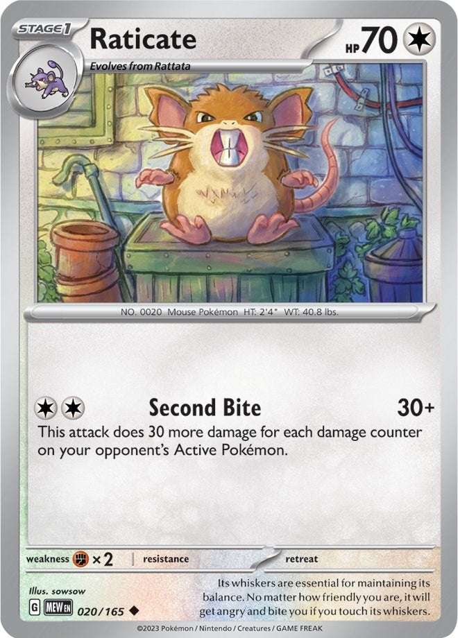 Raticate (020/165) [Scarlet & Violet 151] Pokémon