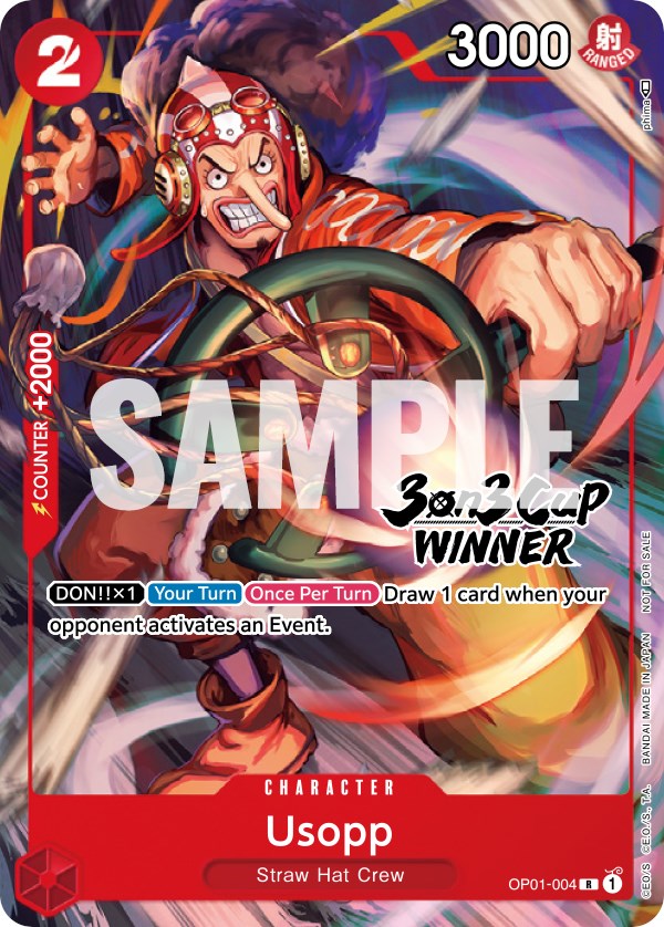Usopp (3-on-3 Cup) [Winner] [One Piece Promotion Cards] Bandai