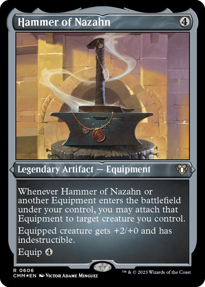 Hammer of Nazahn (Foil Etched) [Commander Masters] Magic: The Gathering