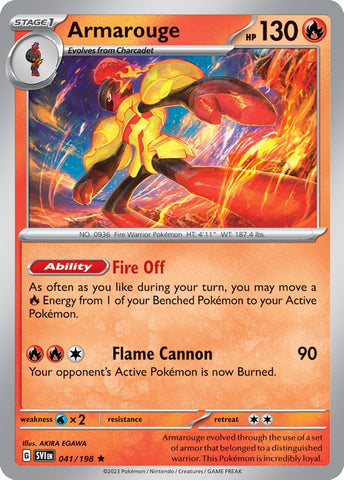 Armarouge (041/198) (Line Holo) [Scarlet & Violet: Base Set] Pokémon