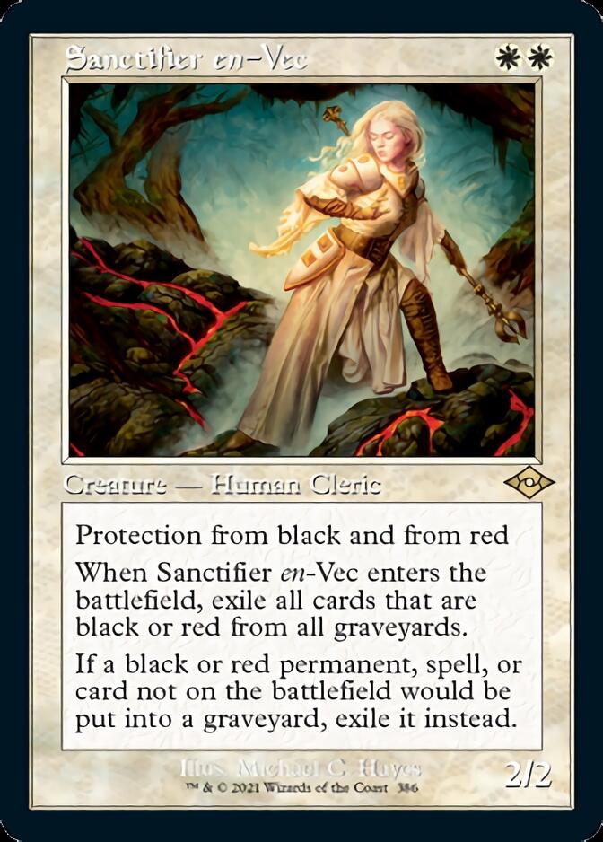 Sanctifier en-Vec (Retro Foil Etched) [Modern Horizons 2] Magic: The Gathering