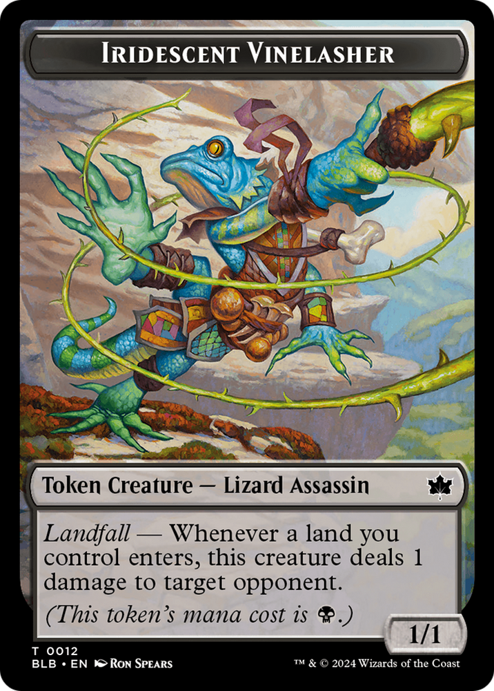 Iridescent Vinelasher Token [Bloomburrow Tokens] Magic: The Gathering