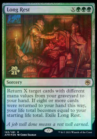Long Rest [Dungeons & Dragons: Adventures in the Forgotten Realms Prerelease Promos] Magic: The Gathering