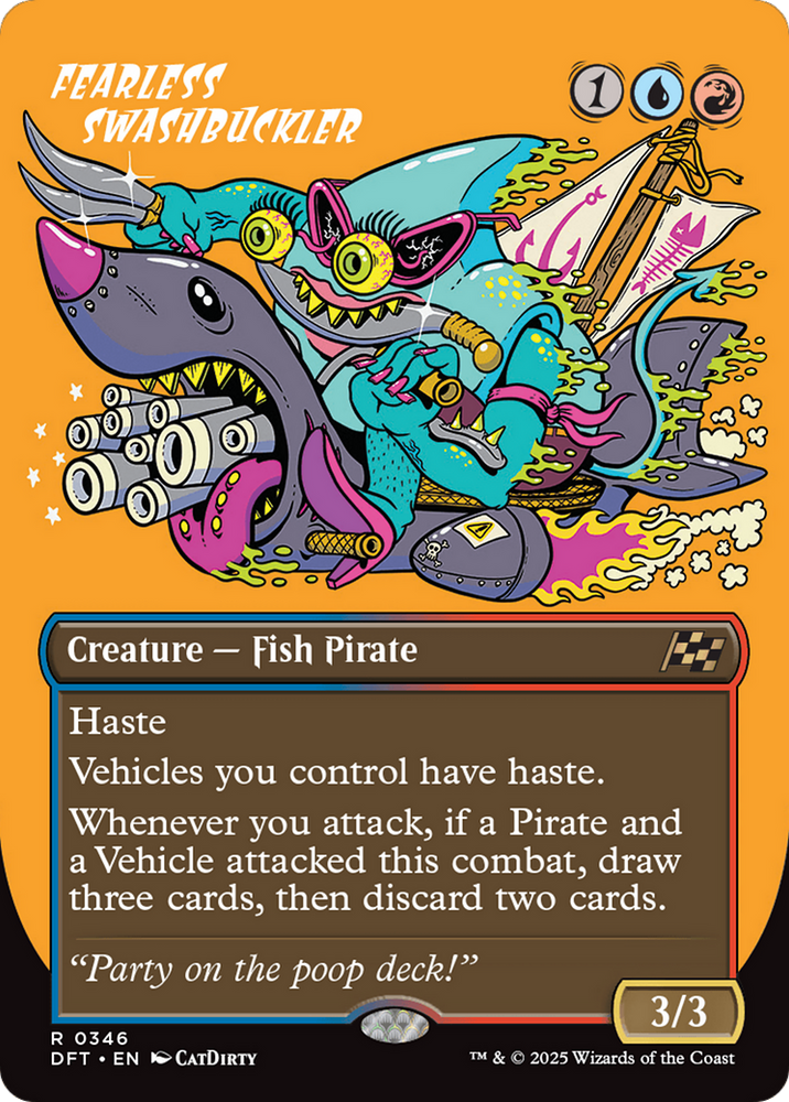 Fearless Swashbuckler (Borderless) [Aetherdrift] Magic: The Gathering