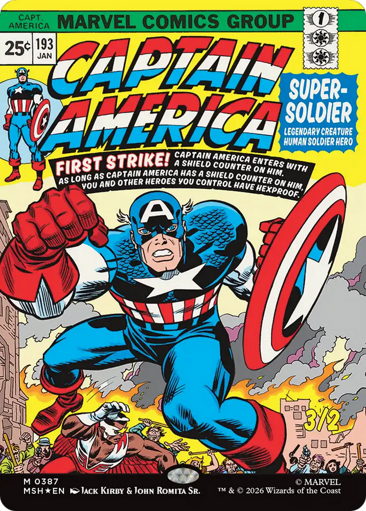 Captain America, Super-Soldier (Borderless) [Marvel Super Heroes] Magic: The Gathering