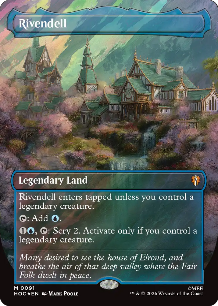 Rivendell (Borderless) (Surge Foil) [The Hobbit: Eternal-Legal] Magic: The Gathering