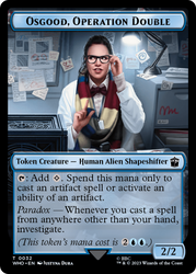Alien // Osgood, Operation Double Double-Sided Token [Doctor Who Tokens] Magic: The Gathering