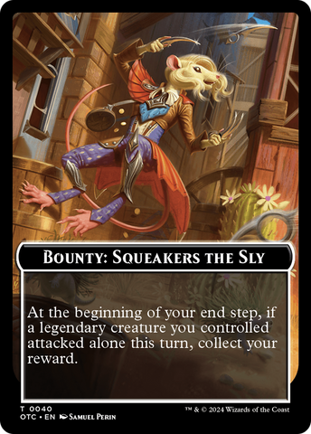 Bounty: Squeakers the Sly // Bounty Rules Double-Sided Token [Outlaws of Thunder Junction Commander Tokens] Magic: The Gathering