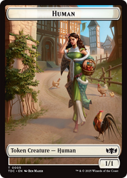 Human // Rat Double-Sided Token [Tarkir: Dragonstorm Commander Tokens] Magic: The Gathering