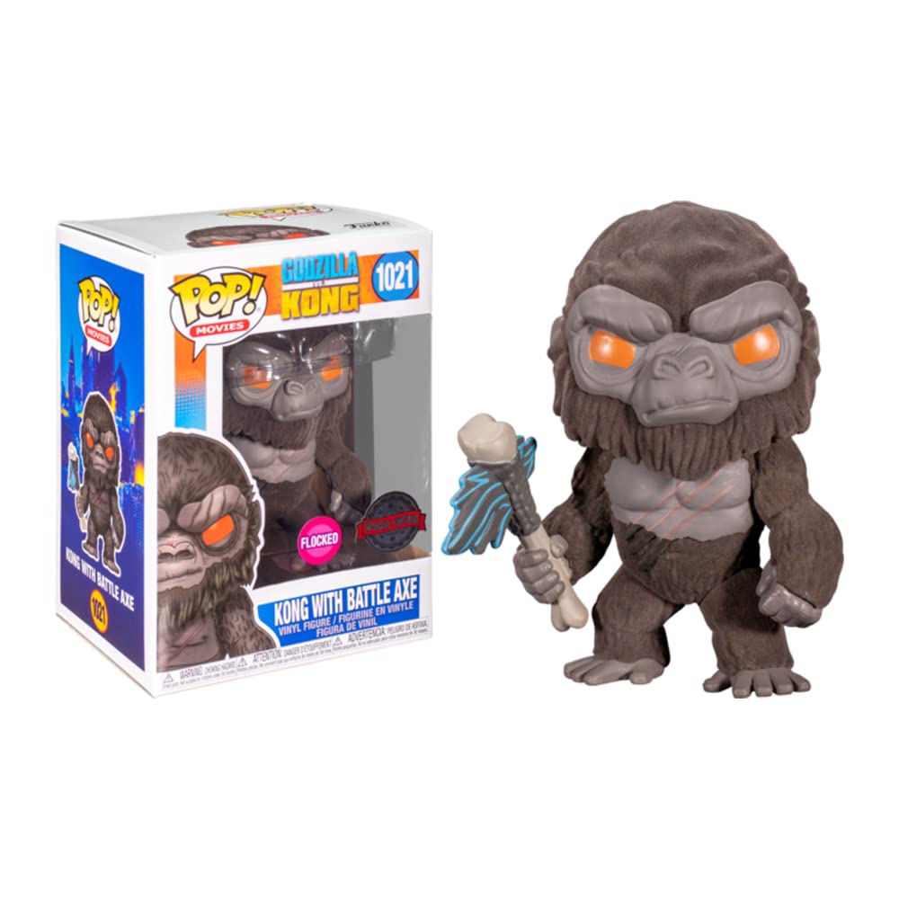 Funko Pop! Godzilla vs Kong Pop! Vinyl - Flocked Kong with Battle Axe Exclusive FUNKO