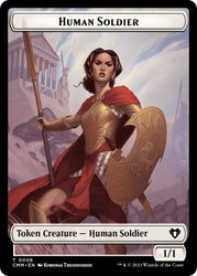 Human Soldier // Dwarf Berserker Double-Sided Token [Commander Masters Tokens] Magic: The Gathering
