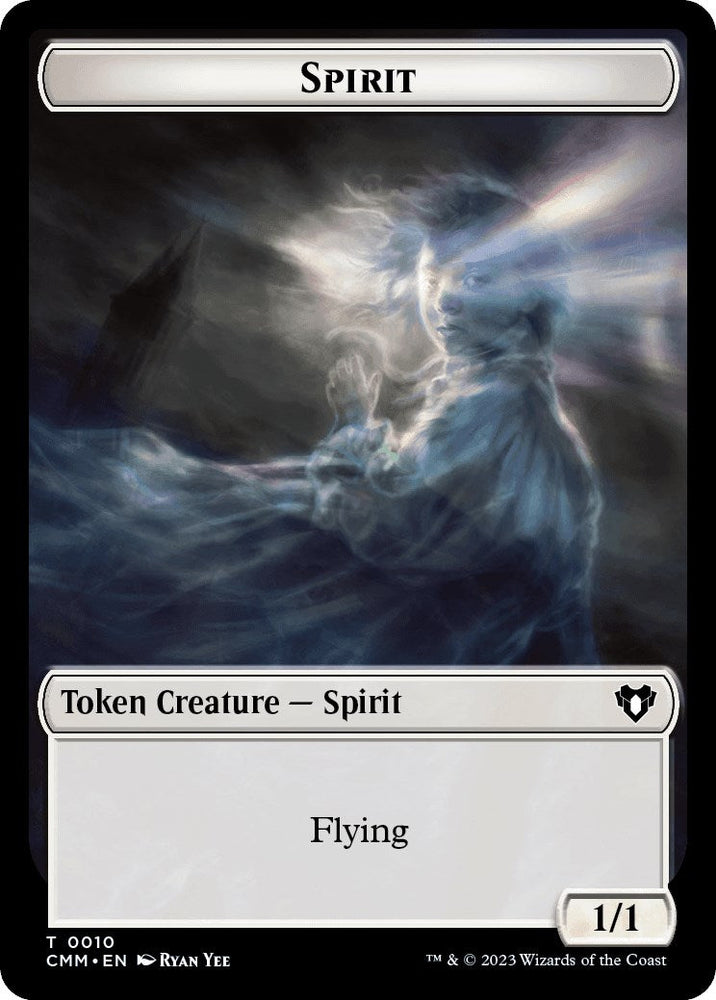 Spirit (0010) // Drake Double-Sided Token [Commander Masters Tokens] Magic: The Gathering