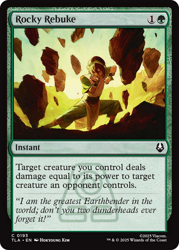 Rocky Rebuke [Avatar: The Last Airbender] Magic: The Gathering