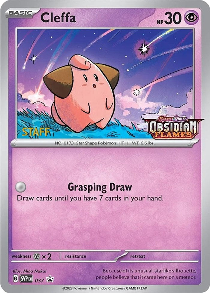 Cleffa (037) (Stamped) (Staff) [Scarlet & Violet: Black Star Promos] Pokémon