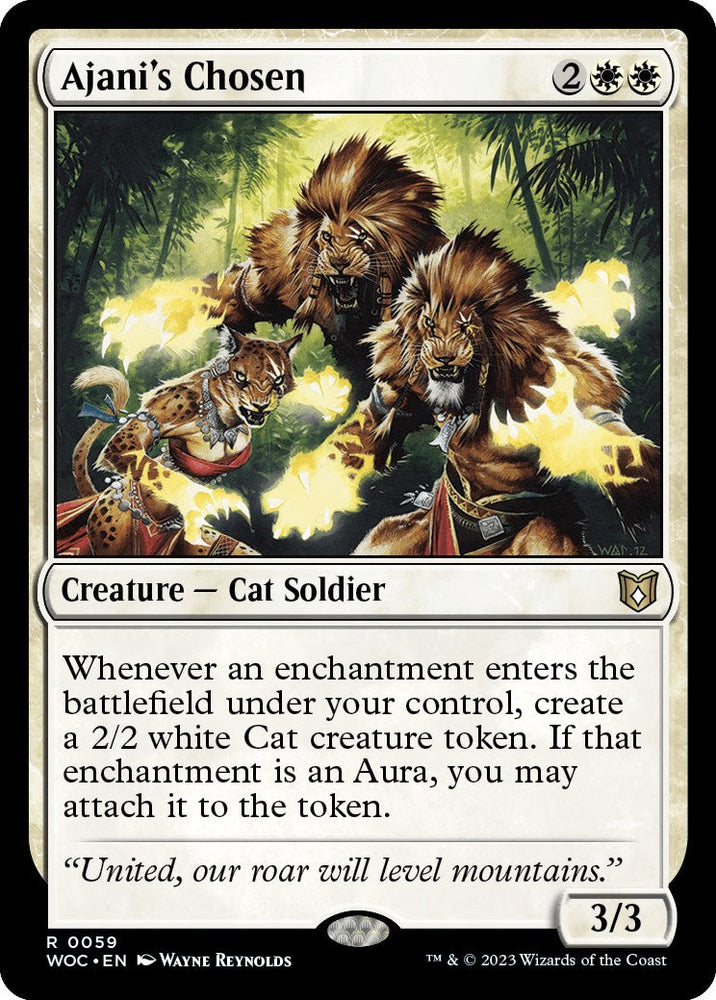 Ajani's Chosen [Wilds of Eldraine Commander] Magic: The Gathering