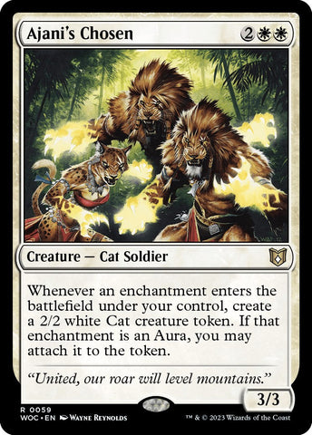 Ajani's Chosen [Wilds of Eldraine Commander] Magic: The Gathering