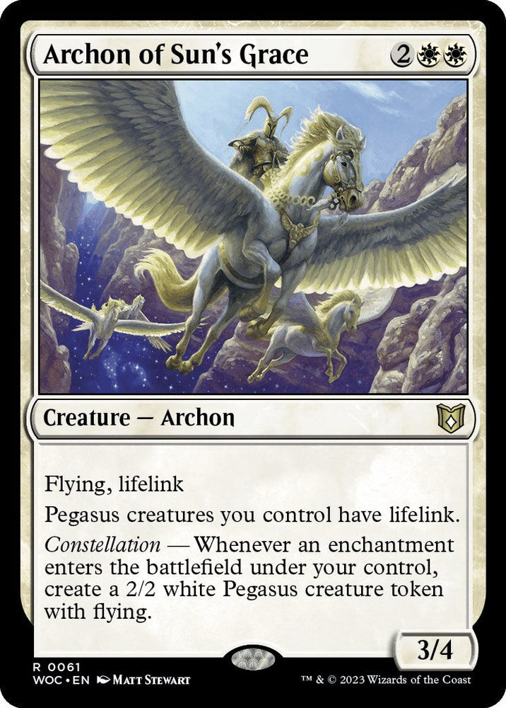 Archon of Sun's Grace [Wilds of Eldraine Commander] Magic: The Gathering