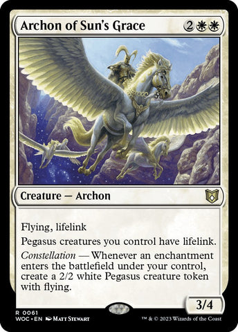 Archon of Sun's Grace [Wilds of Eldraine Commander] Magic: The Gathering