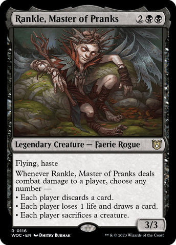 Rankle, Master of Pranks [Wilds of Eldraine Commander] Magic: The Gathering