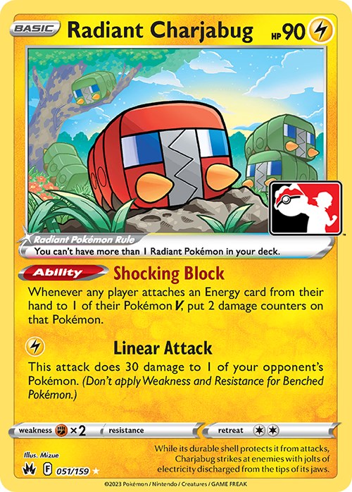 Radiant Charjabug (051/159) [Prize Pack Series Three] Pokémon