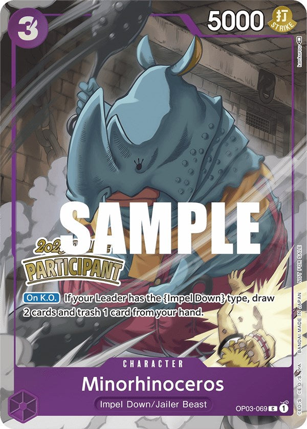 Minorhinoceros (Online Regional 2023) [Participant] [One Piece Promotion Cards] Bandai