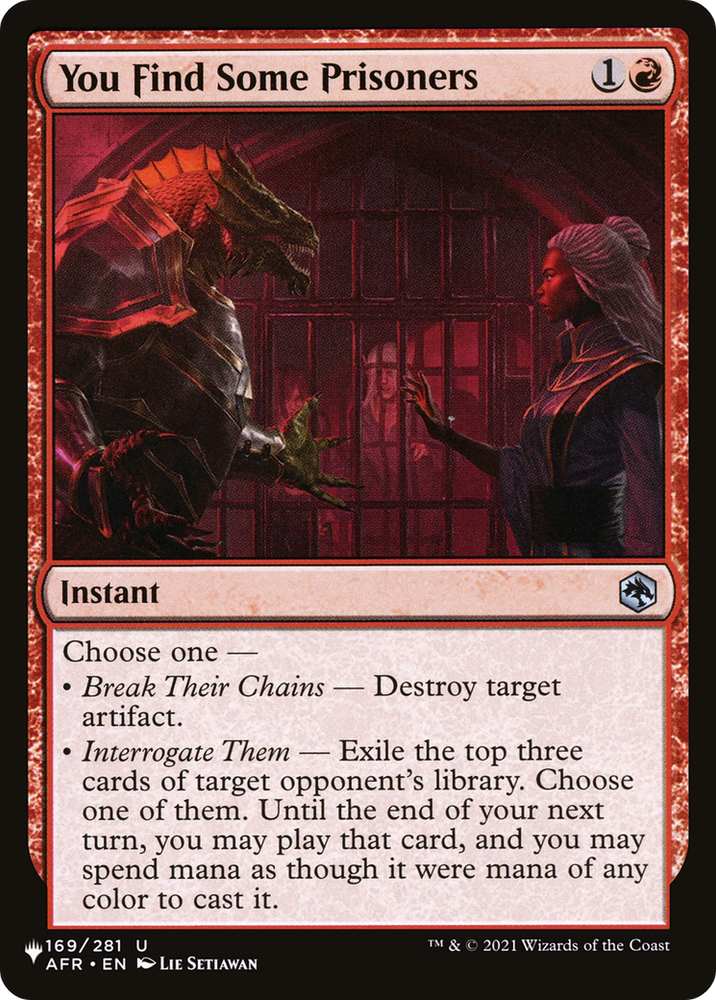 You Find Some Prisoners [The List] Magic: The Gathering