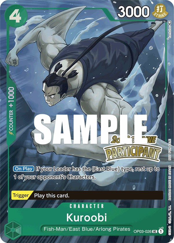Kuroobi (Offline Regional 2023) [Participant] [One Piece Promotion Cards] Bandai